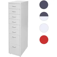 Mendler Rollcontainer Boston T851, Schubladenschrank Stahlschrank, 110x28x41cm 8 Schubladen