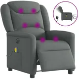 vidaXL Massagesessel Elektrisch Dunkelgrau Stoff