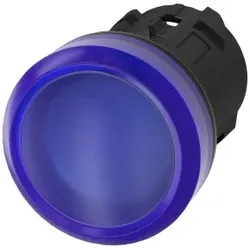 Siemens 3SU10016AA500AA0 Leuchtmelder, 22mm, rund, Kunststoff, blau, Linse, glatt  - 5 Stück