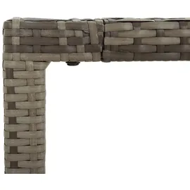 vidaXL Gartentisch mit Glasplatte 150 x 90 x 75 cm Grau