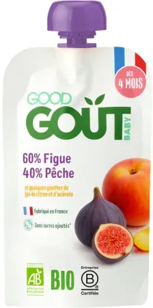 Good Goût Baby Quetschbeutel Feige/Pfirsich Ab 4 Monaten 120g