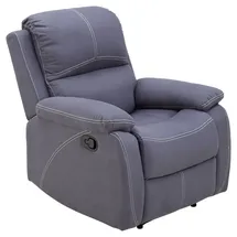 Femo Fernsehsessel FM-3231, Graublau - Mikrofaser - mit Relaxfunktion