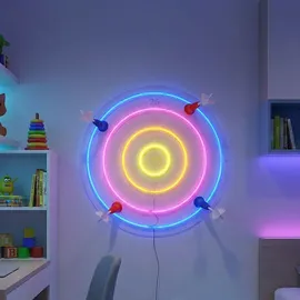 just light. Dartboard Neon inkl. USB-Anschluss