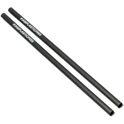 #IAMPLASTICFREE 300 Stück Nachhaltige Trinkhalme 2.0 8x250 mm schwarz – Strohhalme, hitzeresistent, wiederverwendbar, biologisch abbaubar