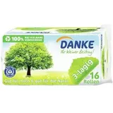 Danke Toilettenpapier 3-lagig Recyclingpapier, 16 Rollen