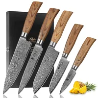 Wakoli EDIB Pro 5er Damastmesser-Set I Holzbox I 8-20cm