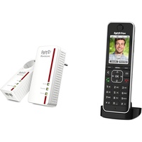 AVM Fritz!Powerline 1260E International & Fritz!Fon C6 Black DECT-Komforttelefon (hochwertiges Farbdisplay