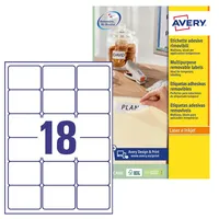 Avery Zweckform L6025REV-25 weiß 63,5 x 46,6 mm