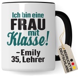 Tasse Lehrerin personalisiert mit Name lustig Kaffee-Tasse Kaffee-Becher Lehrerin Geschenkidee Geschenk personalisierbar Grundschule Tasse Abschied Abschiedsgeschenk Gymnasium