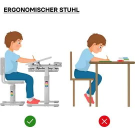 toboli Kinderschreibtisch Toboli mitwachsend neigungs-/höhenverstellbar grau