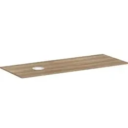 hansgrohe Xelu Q Konsole 54116230 1360 x 550 mm, Ausschnitt links, Aufsatzwaschtisch ohne Hahnloch, Eiche Natur