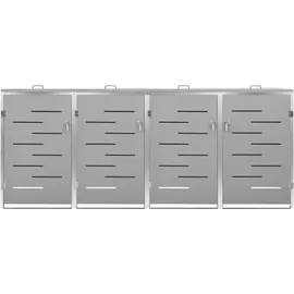 vidaXL Mülltonnenbox für 4 Tonnen 276,5 x 77,5 x 115,5 cm grau