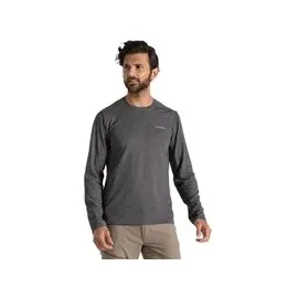 Craghoppers NosiLife Abel Langarm-Shirt Schwarz/Grau L