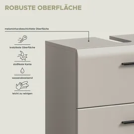 WELLTIME Waschbeckenunterschrank WELLTIME "FLORENZ, Breite 60 cm, 2 Schubkästen,ink.