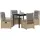 vidaXL Garten Essgruppe 5-tlg. Beige