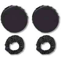 Zamboo Kinder-Buggy Schwarz, Kinderwagen Reifenschutz 4x Universal Radschutzhüllen für Buggy Räder schwarz