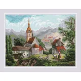 Riolis Kloster Shonenvert Kreuzstich-Set, Baumwolle, Mehrfarbig, 40 x 30 cm