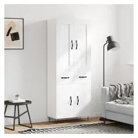 VidaXL Highboard Weiß 69,5x34x180 cm Holzwerkstoff