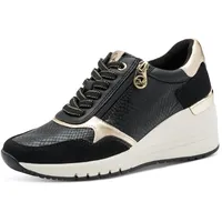 Marco Tozzi by Guido Maria Kretschmer Sneaker, Black/Gold, 41 EU
