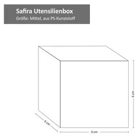 Mambocat Utensilienbox Set Safira 6 x 6 x 6 cm 4-tlg. transparent