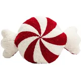 Neamou Red and White Sweets Candy Cane Pillow, Schlafzimmer Peppermint Sweets Plush, Candy Canes Decorations, Plüsch Weihnachtskissen Raumdeko, Weihnachtsdekorationen Cushions and Throws