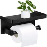Toilettenpapierhalter Mit Ablage, Wandmontage, Ideal Für Küche Und Bad, Ohne Bohren.