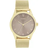 Oozoo Quarzuhr OOZOO Armbanduhren goldfarben (goldfarben-braun) Damen Armbanduhr für & Herren, unisex, analog