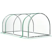 Pangivo Tomatenhaus, Transparent, Kunststoff, 200x80x100 cm, Gartenzubehör, Gewächshäuser