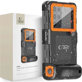 TECH-PROTECT Universal Wasserdichtes Tauchgehäuse schwarz-orange