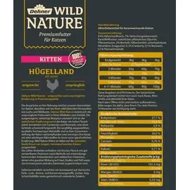 Dehner Wild Nature Kitten Hügelland Trockenfutter getreidefrei Huhn 1,5 kg