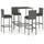 vidaXL Gartenbar-Set 5-tlg. Grau