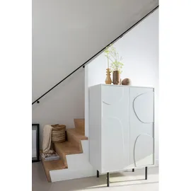 Woood Highboard 85 x 135 x 40 cm Weiß