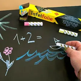 IDENA Tafelfolie selbstklebend 45 x 200 cm 2 St. Schwarz