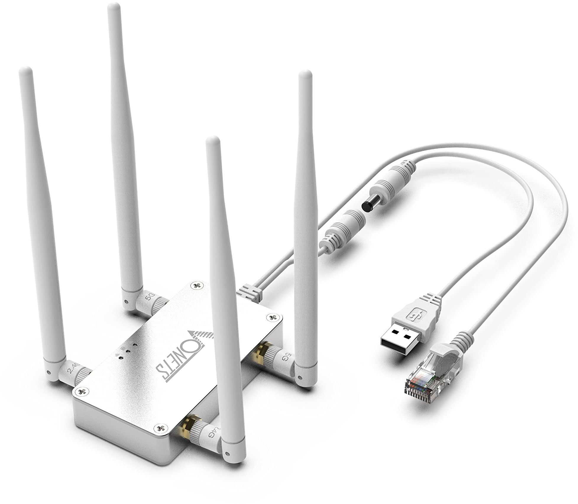 Vonets VBG1200 Industrial Dual Band 2.4GHz&5GHz WiFi Bridge High Power 1200Mbps Wireless Repeater/Router with 4 External Antennas Great Partner for Security System Electronic/Network/Medical Device