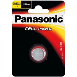 Panasonic Batterie Lithium, Knopfzelle, CR2032, 3V Electronics, Lithium Power, Retail Blister (1-Pack)