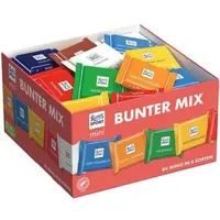 Ritter Sport Mini-Tafelschokolade Bunter Mix, 84 Stück