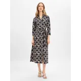 More & More Hemdblusenkleid Print Beige/Schwarz 40