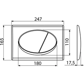 Alcaplast WC-Betätigungsplatte weiß 070 ALCA