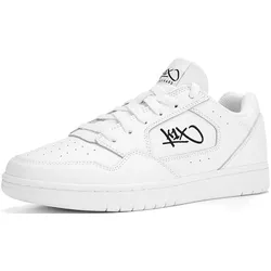 Sneaker K1X "Sweep Low white/black M", Gr. 42,5, schwarz-weiß (weiß, schwarz), Leder, sportlich, Schuhe
