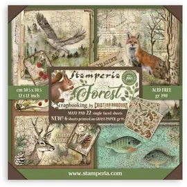 Stamperia Scrapbook Paper Pad Forest 30,5 x 30,5 cm