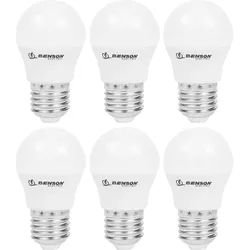 6er-Set LED-Tropfenlampe G45 E27 - Dimmbare 5W LED-Glühbirne 400 lm 3000K warmweiss - 360° Licht - 25.000 Std. Lebensdauer - Energieeffizient & robust