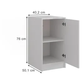 Vicco Sherry 40,2 x 76 cm Weiß/Weiß Hochglanz