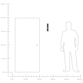 Beliani Außenwandleuchte Metall 30,0 cm mit Bewegungsmelder schwarz