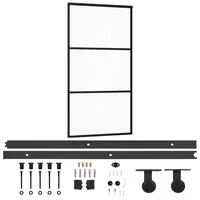 vidaXL Schiebetür rechts 102 x 205 cm schwarz