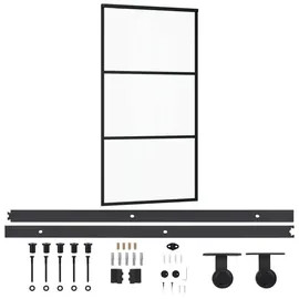 vidaXL Schiebetür rechts 102 x 205 cm schwarz