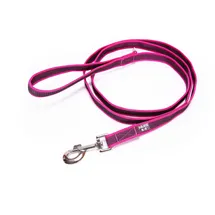 Julius K-9 IDC Color & Gray gumierte Leine, 20 mm x 1,8 m mit Schlaufe und D-Ring, Pink-Grau