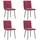 vidaXL Esszimmerstühle 4 Stk. Weinrot Samt