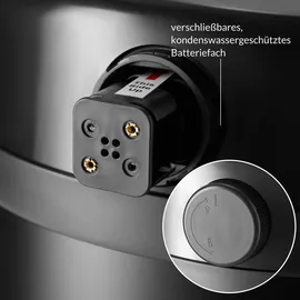 monzana MONZANA® Sensor Abfalleimer 40L Automatischer Mülleimer LED Anzeige Müllbehälter berührungslos Bewegungssensor wasserdicht - Schwarz