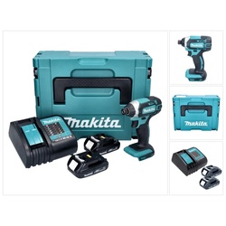 Makita Akku-Schlagschrauber DTD 152 SYJ Akku Schlagschrauber 18 V 165 Nm + 2x Akku 1,3 Ah + Ladeg