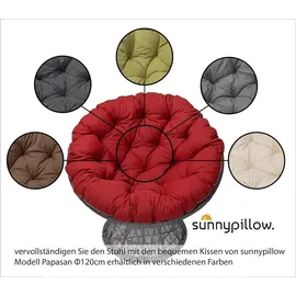sunnypillow Sesselauflage 120 x 120 x 15 cm beige 1 St.